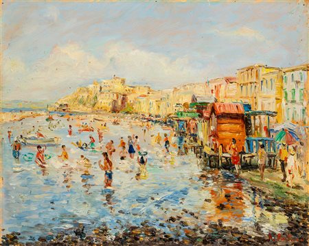 Antonio Martucci (Napoli 1934)  - Il bagno al lido