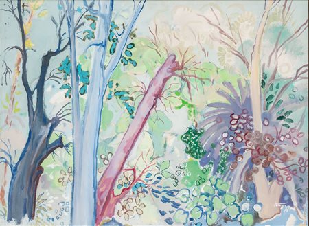 Bernardino Palazzi (Roma 1907 - 1986)  - Primavera nel bosco, 1976