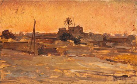 Odoardo Toscani (Roma 1859 - Smirna 1914)  - Tunisi, veduta della porta Bab-Hel Fellah