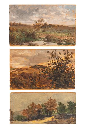 Odoardo Toscani (Roma 1859 - Smirna 1914)  - Paesaggi con alberi