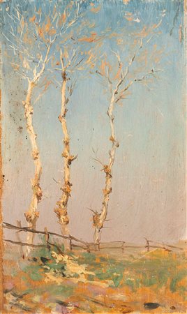 Odoardo Toscani (Roma 1859 - Smirna 1914)  - Le tre betulle