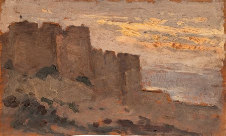 Odoardo Toscani (Roma 1859 - Smirna 1914)  - La fortezza presso il mare