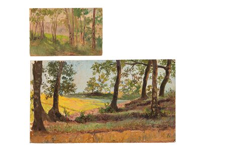 Odoardo Toscani (Roma 1859 - Smirna 1914)  - Paesaggi boschivi, 1911