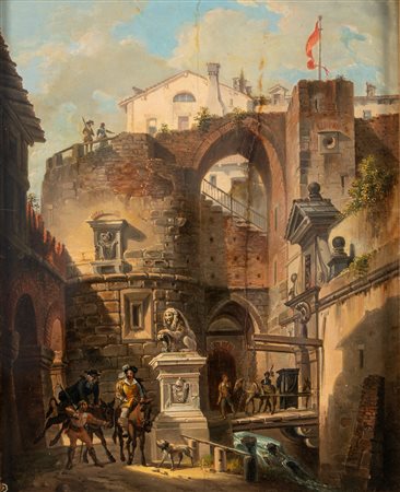 Attribuito a Giovanni Migliara (Alessandria 1785 - Milano 1837)  - Castello di Trezzo