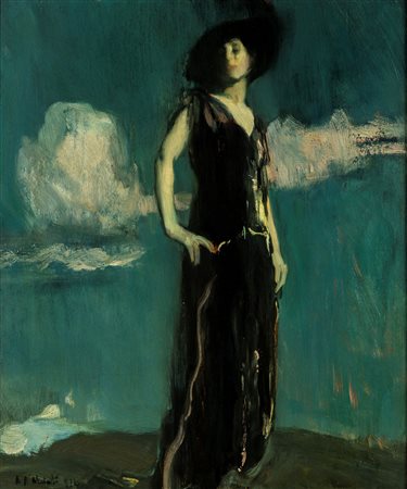 Ambrogio Alciati (Vercelli 1878 - Milano 1929)  - Fantasia azzurra, 1916