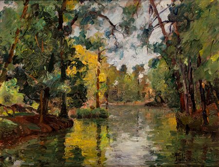 Oreste Paltrinieri (Verona 1873 - Viareggio 1966)  - Nel Parco di Monza
