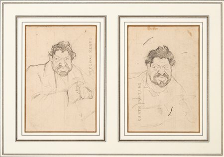 Angelo Comolli (Milano 1863 - Morimondo 1949)  - Due studi di figura