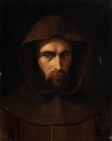 Scuola lombarda, secolo XIX - Volto di frate