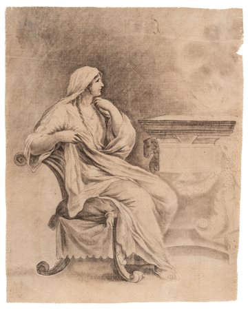 Joahann Heinrich Wilhelm Tischbein (Haina 1751 - Eutin  1829)  - Emma Hamilton come vestale, Around 1788