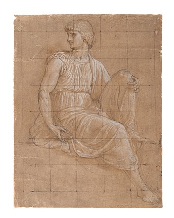 Andrea Appiani (Milano 1754 - Milano 1817)  - Figura maschile seduta, 1782-1783 approximately