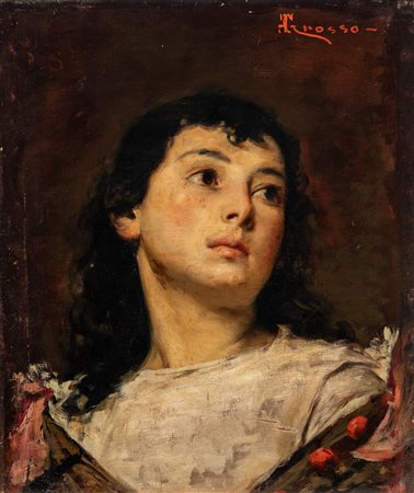 Giacomo Grosso (Cambiano 1860 - Torino 1938)  - Ritratto femminile