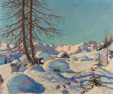Pio Solero (Sappada 1881 - 1975)  - Malga Klap Grande, Rifugio Fratelli De Gasperi, 1935