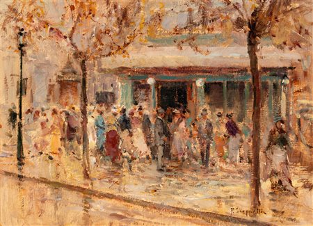 Pietro Scoppetta (Amalfi 1863 - Napoli 1920)  - Scena parigina