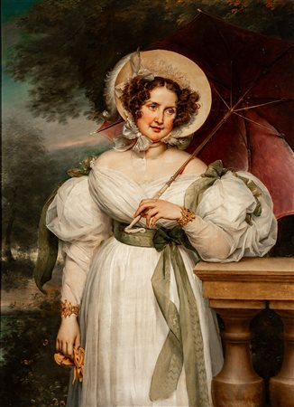 Jean-Baptiste Paulin Guérin (Tolone 1783 - Parigi 1855)  - Ritratto femminile, 1834