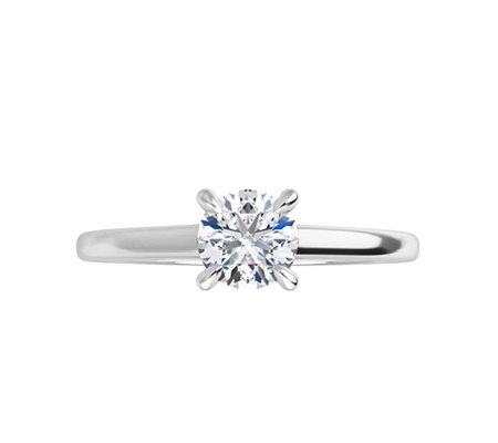 ANELLO SOLITARIO IN ORO BIANCO 18K CON DIAMANTE LAB GROWN DA 0,5 CT - 122969 - 18K LAB