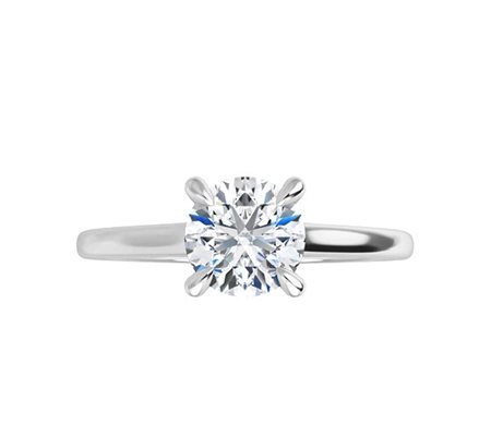 ANELLO SOLITARIO IN ORO BIANCO 18K CON DIAMANTE NATURALE DA 1 CT - 122969 - 18K NAT