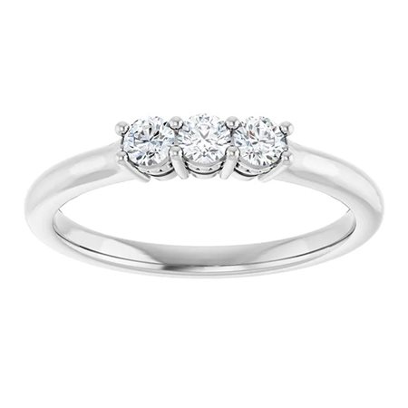 ANELLO TRILOGY IN ORO BIANCO 14K CON DIAMANTI LAB GROWN PER 0,3 CT G/VS - 123976 14K LAB