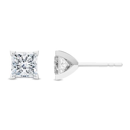 ORECCHINI A LOBO IN ORO BIANCO 14K CON DIAMANTI DI LABORATORIO 0,47 CT - DOC-0011752-0005