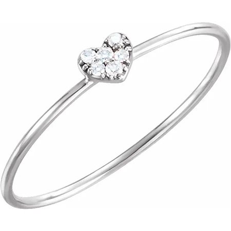 ANELLO IN ORO BIANCO 14K CON DIAMANTI NAURALI 0.03 CT – 651921 14K NAT