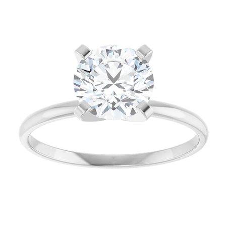 ANELLO SOLITARIO IN ORO BIANCO 14K CON DIAMANTE NATURALE DA 0,5 CT – 127403 14K NAT