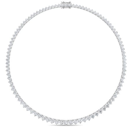 COLLANA TENNIS IN ORO BIANCO 14K CON DIAMANTI COLTIVATI IN LABORATORIO 7.00 CT DOC-0039192-0065