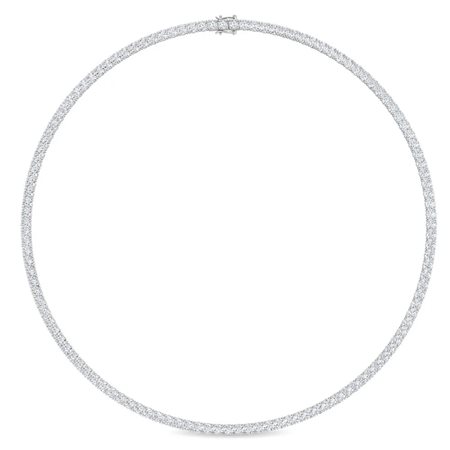 COLLANA TENNIS IN ORO BIANCO 14K CON DIAMANTI COLTIVATI IN LABORATORIO 6.85 CT DOC-0039191-0185