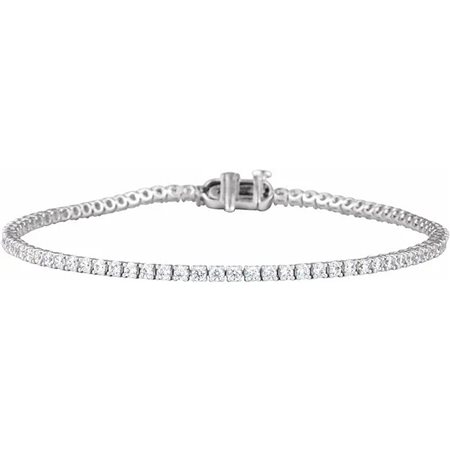 BRACCIALE TENNIS IN ORO BIANCO 14 CON DIAMANTI LAB GROWN DA 2 CT - BRC1032_2_LG