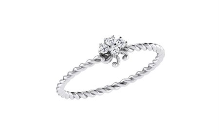 ANELLO FASHION IN ARGENTO 925 CON DIAMANTI DA LABORATORIO TAGLIO ROTONDO DA 0,05 CT TOTALE - DOC-0024767-0028