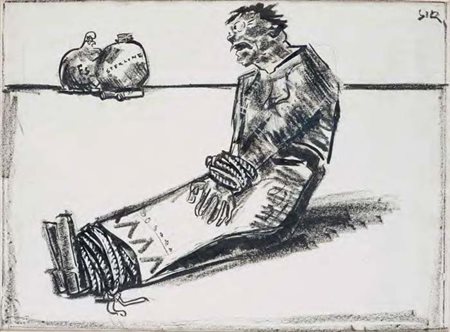 MARIO SIRONI Sassari 1885 - Milano 1961 ALLEGORIA DELLA POLITICA tecnica...