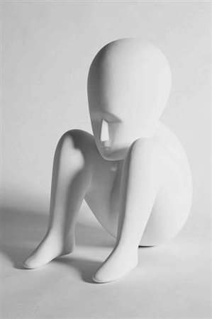 OLIVIERO RAINALDI Caramanico Terme 1956 BAMBINELLO RANNICCHIATO, 1994 gesso,...