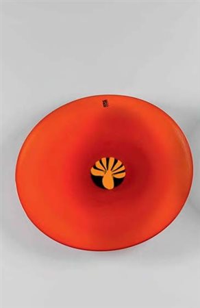 LAURA DE SANTILLANA Estate, colore rosso con grande murrina arancio/verde...