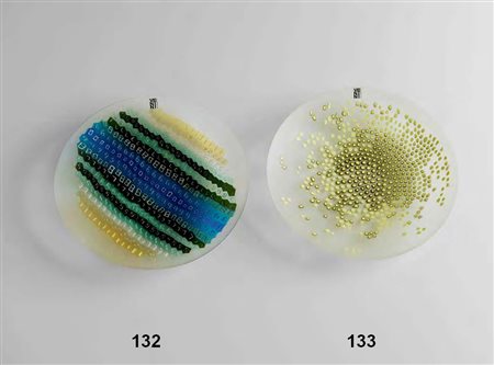 LAURA DE SANTILLANA Piatto a murrine policrome, detta “Murrina dei numeri”....