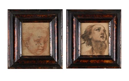 Coppia di cornici in legno ebanizzato e tartaruga, Italia meridionale, XVII...