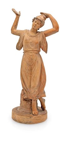 Giacomo Vaccaro (Caltagirone, 1847 - 1931) Giovane popolana terracotta...