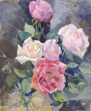Gruppo di rose variopinte