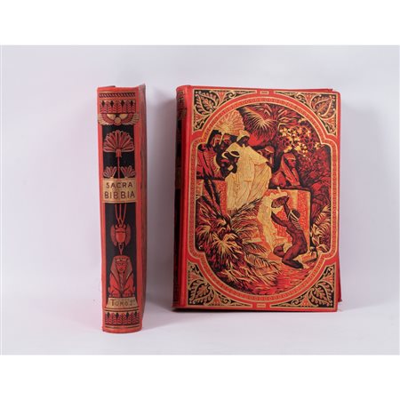 DUE VOLUMI de LA SACRA BIBBIA ANTICO E NUOVO TESTAMENTO