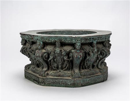 Modello in bronzo della vera da pozzo di Alfonso Alberghetti a Palazzo Ducale, Venezia (1559). Secolo XIX.