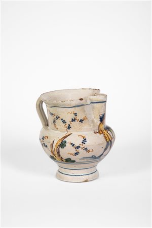Versatoio in maiolica policroma. Liguria, secolo XVIII.