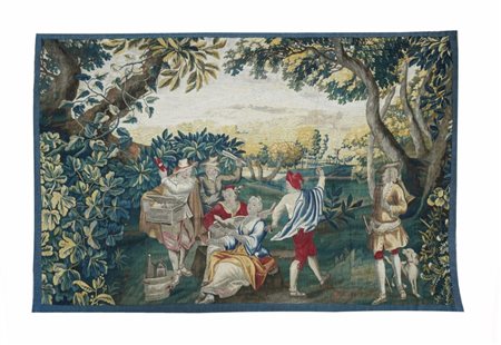  
Arazzo con scena campestre Fiandre, prima metà del XVIII secolo
 250 x 185 cm