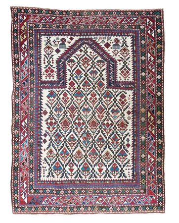 
Tappeto Daghestan da preghiera Caucaso, fine XIX Secolo
 150 x 116 cm