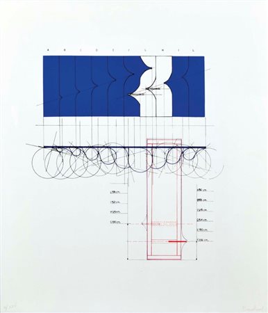 BONALUMI AGOSTINO Vimercate 1935 - 2013 Progetto serigrafia es. XI/XXV 80x70...