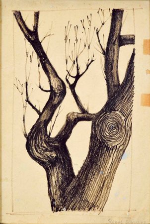 SCHULTZ RAOUL Isola Lero (Grecia) 1931 - Venezia 1971 Albero tecnica mista su...