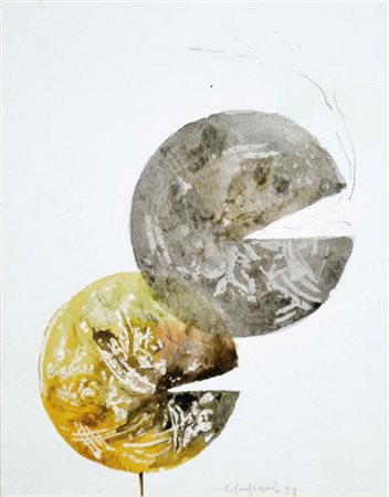 GASPARI LUCIANO Venezia 1913 - 2007 senza titolo 1958 tecnica mista su carta...