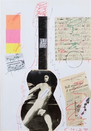 CHIARI GIUSEPPE Firenze 1926 - 2007 Art is easy tecnica mista e collage su...