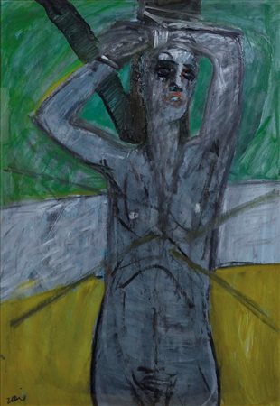 ZOTTI CARMELO Trieste 1933 - Treviso 2007 San Sebastiano 1989 olio su...