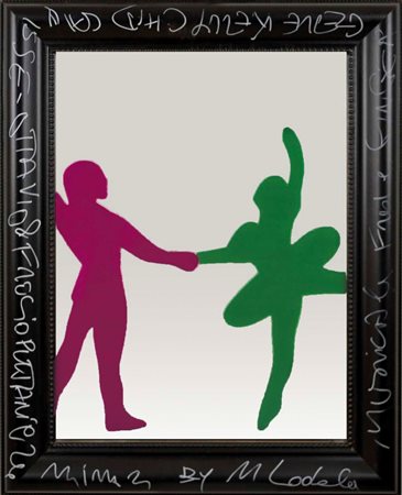 LODOLA MARCO Dorno (Pv) 1955 Mirror (anni '2000) smalti su specchio 100x80...