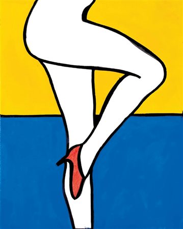 LODOLA MARCO Dorno (Pv) 1955 Ballerina acrilici su tela 50x40 firma sul bordo...