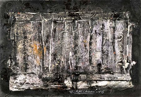 RACCAGNI ANDREA Imola 1921 - 2005 senza titolo 1956 tecnica mista su cartone...