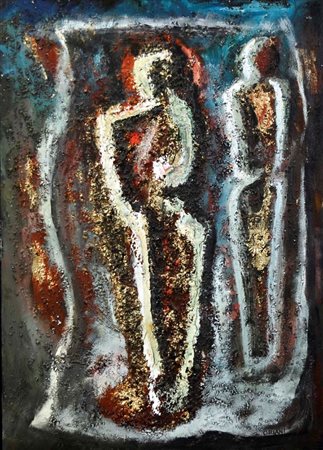 ORIANI PIPPO Torino 1909 - Roma 1972 Presenza umana e struttura morfologica...