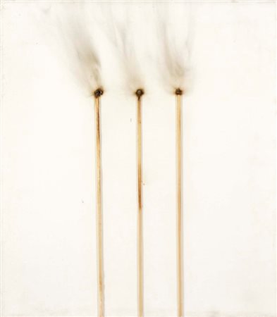 AUBERTIN BERNARD Fontenay-aux-roses 1934 - 2015 Dessin de feu 2009 fiammiferi...